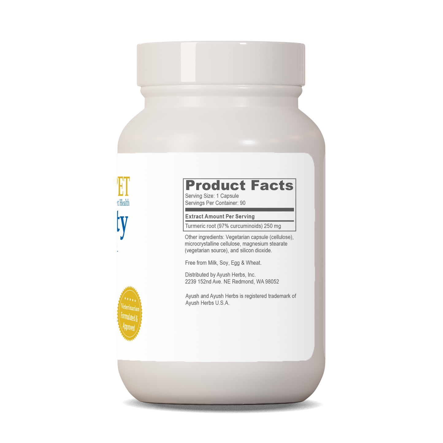 Pet Curcumin 97%™ - Potent Inflammation Support for Active Pets with Stiff Joints