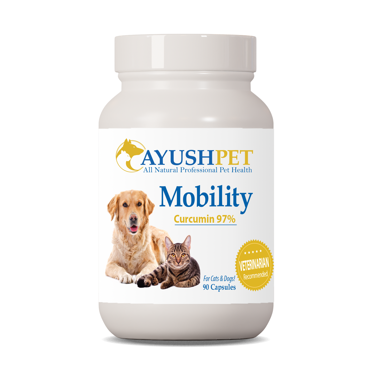 Pet Curcumin 97%™ - Potent Inflammation Support for Active Pets with Stiff Joints
