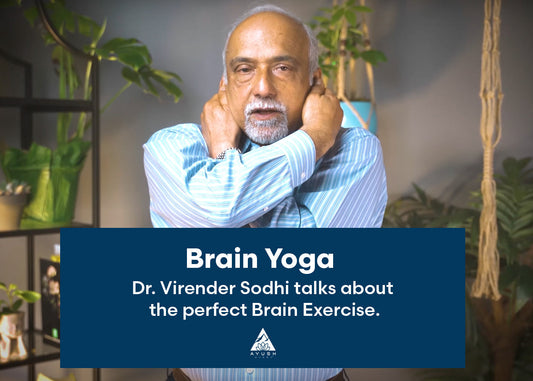 Dr. Virender Sodhi presenting insights on brain yoga, emphasizing optimal exercises for mental fitness.