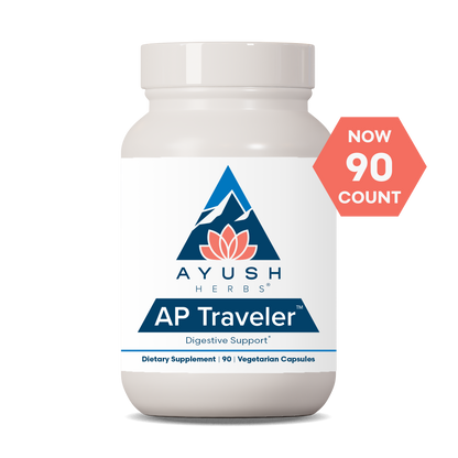 AP Traveler bottle front by Ayush herbs herbal supplements