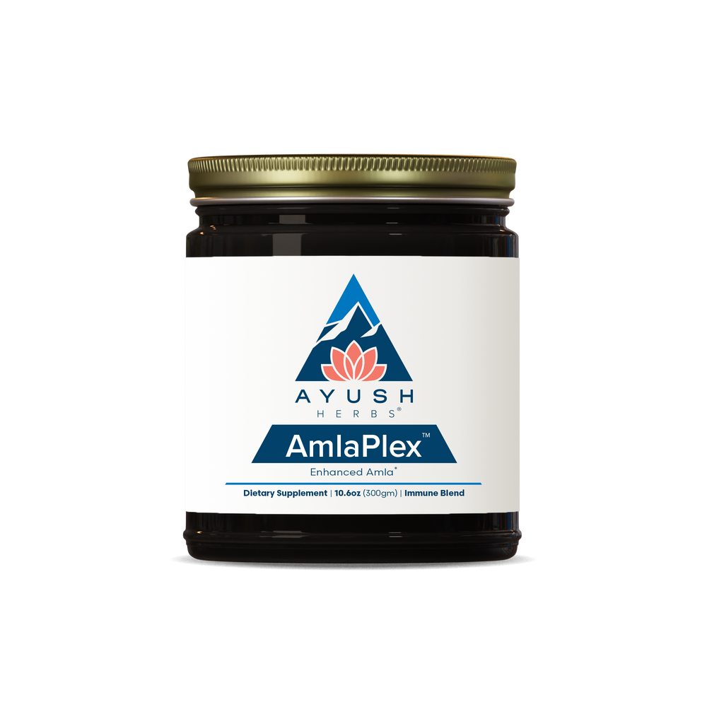 
                  
                    Amlaplex jar bottle front by Ayush herbs herbal supplements
                  
                