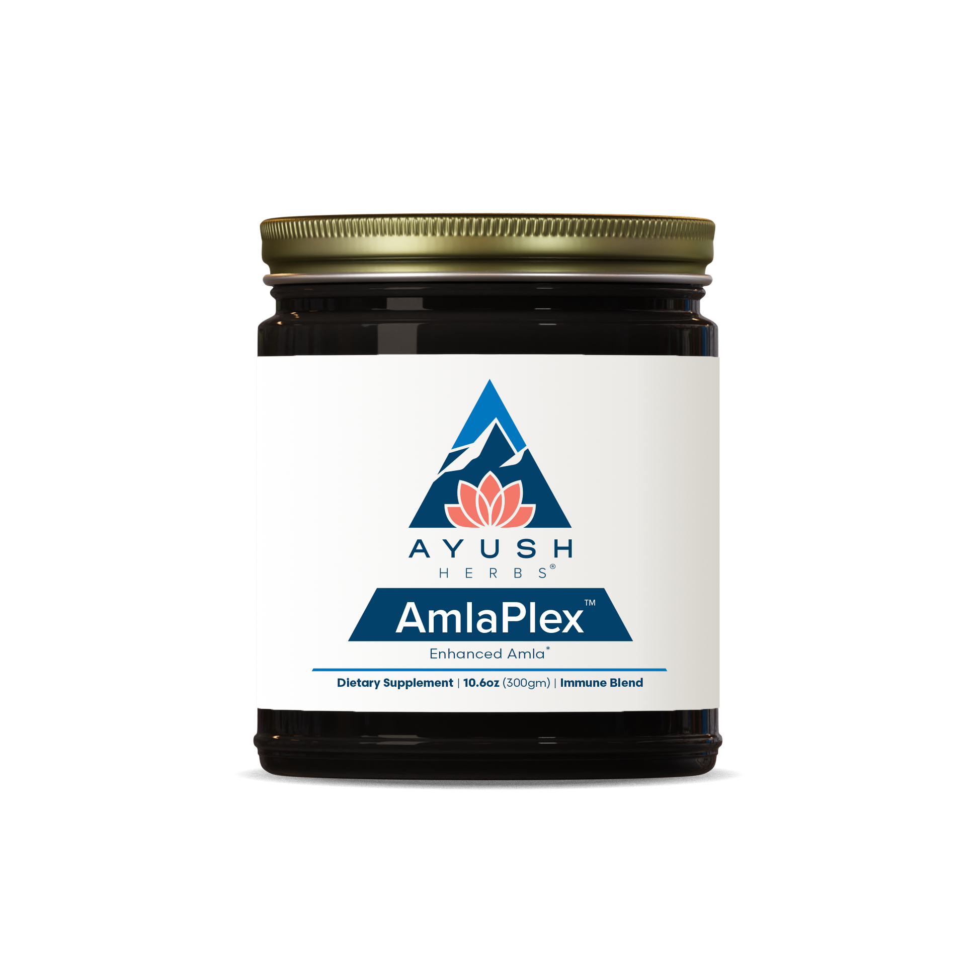 Amlaplex jar bottle front by Ayush herbs herbal supplements