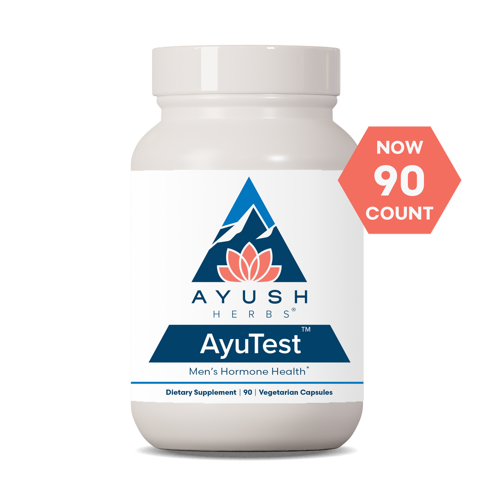 AyuTest bottle front by Ayush herbs herbal supplements