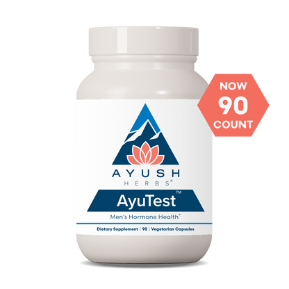 AyuTest bottle front by Ayush herbs herbal supplements