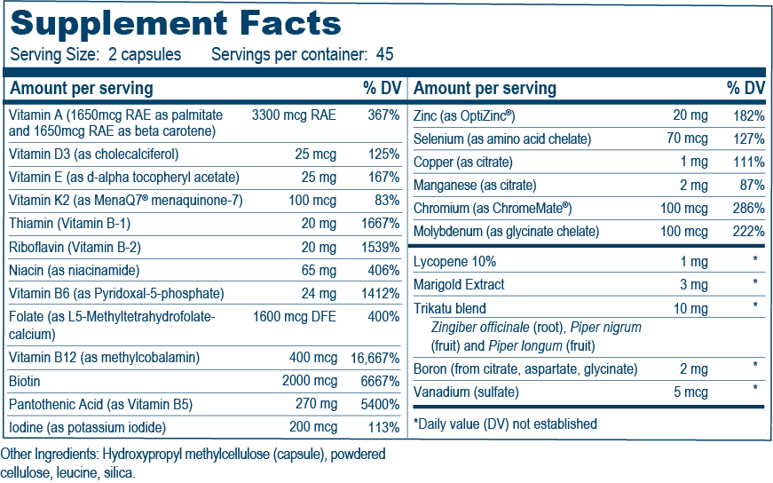 
                  
                    Ayushmulti supplement facts
                  
                