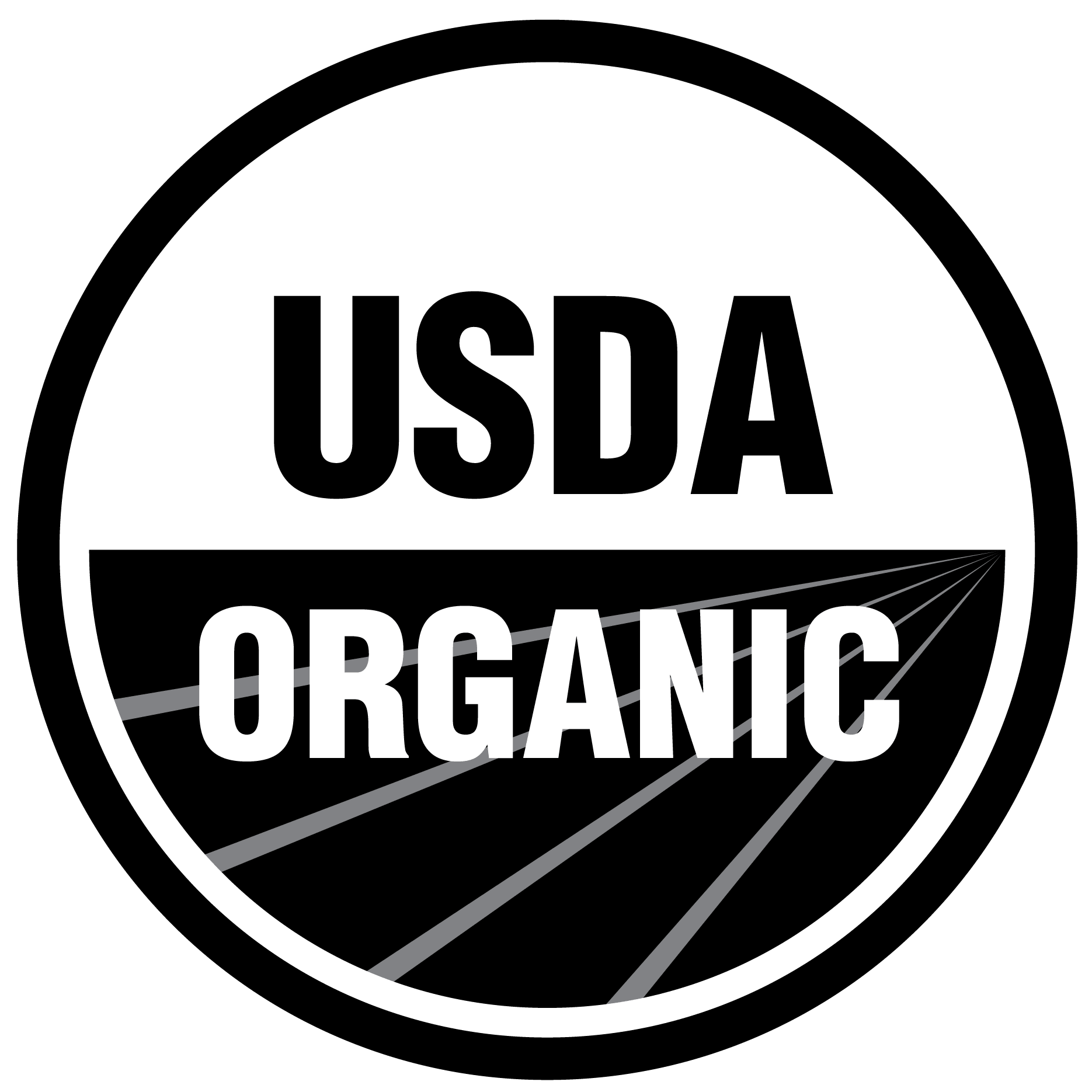 USDA organic black and white seal