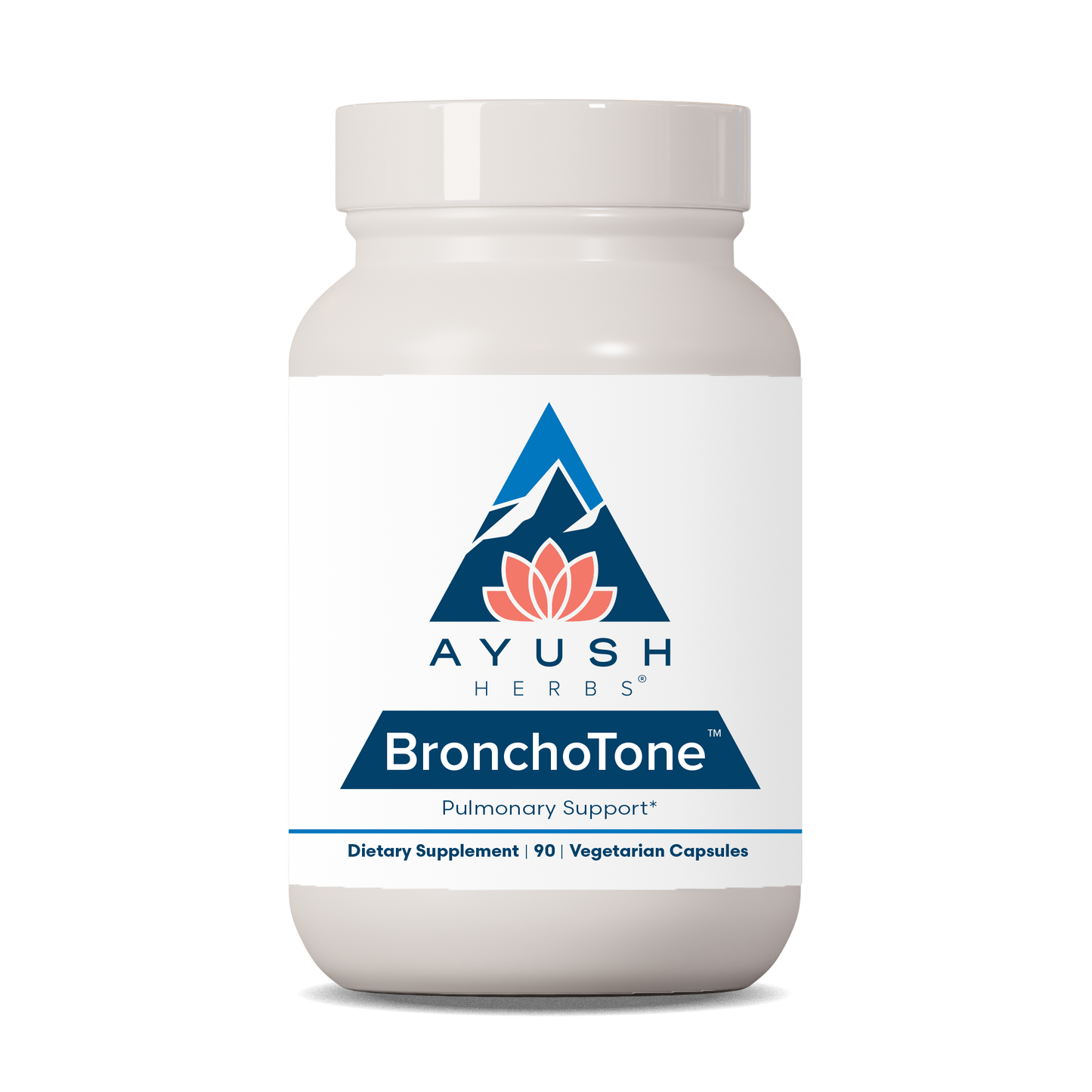BronchoTone Bottle front by Ayush herbs herbal supplements