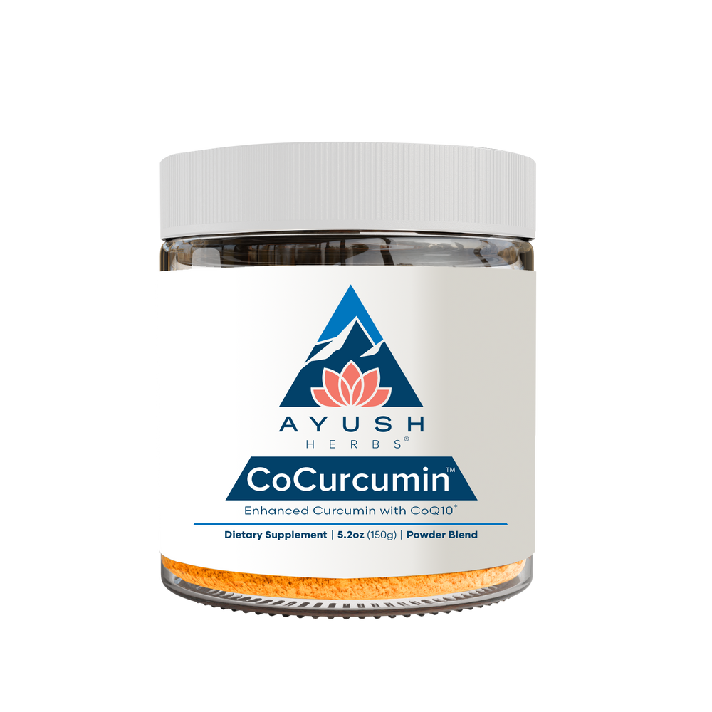CoCurcumin Bottle front by Ayush herbs herbal supplements