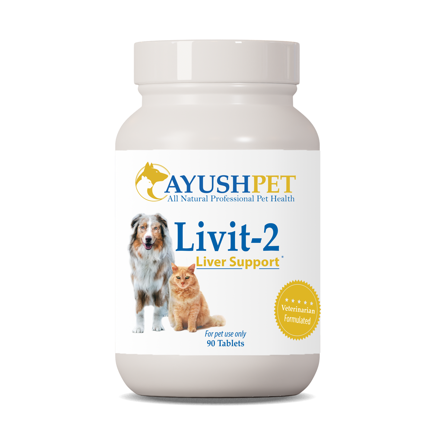 Livit 2 Pet Bottle front by Ayush Pet herbal supplements