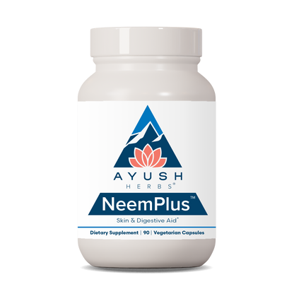 Neem Plus Bottle front by Ayush herbs herbal supplements