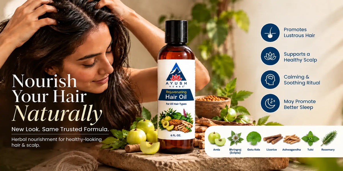 Hair oil Hero image with benifits
