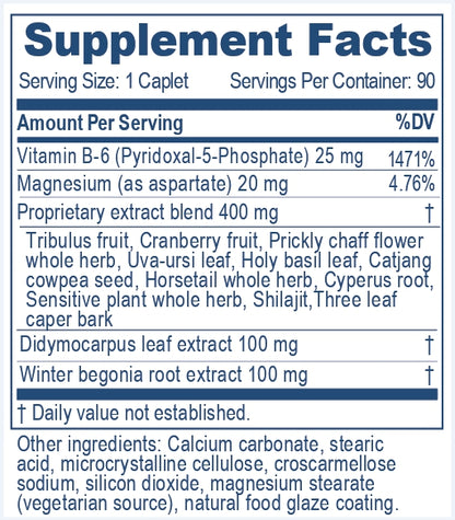 Supplement facts label with detailed nutritional information of Rentone, a product of Ayush Herbs