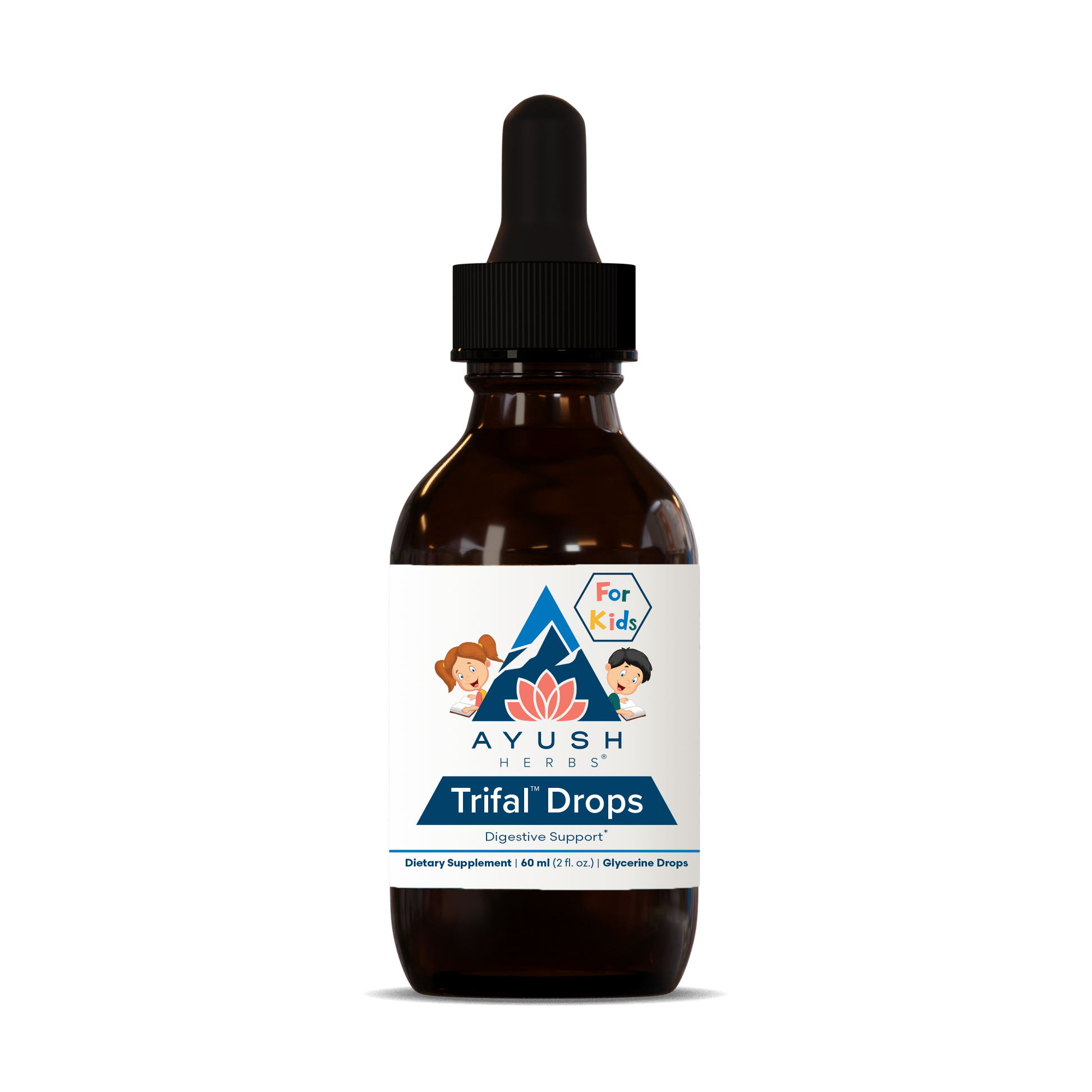 Trifal Kids Drops Bottle front by Ayush herbs herbal supplements