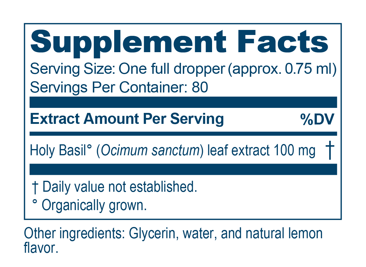 
                  
                    Tulsi Drops supplement facts
                  
                