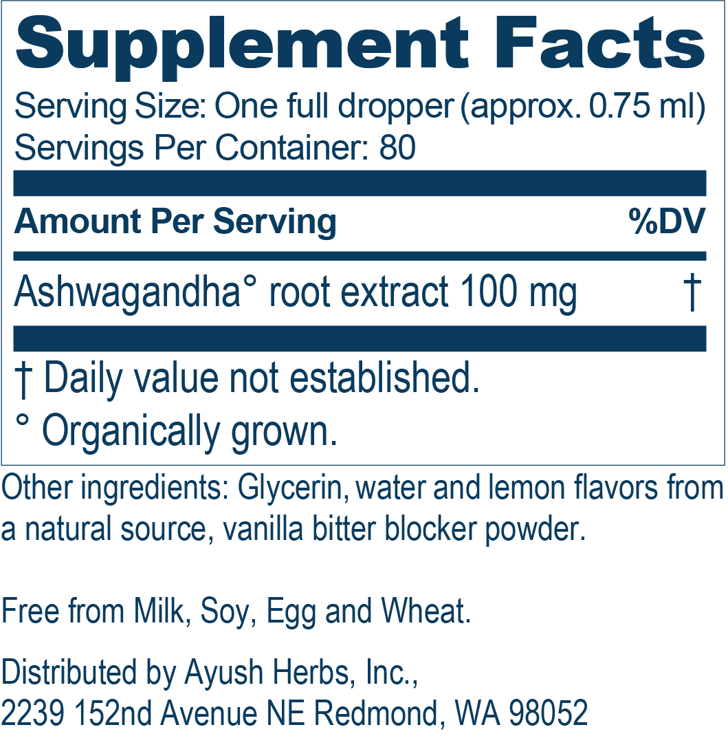 
                  
                    Ashwagandha supplement facts
                  
                