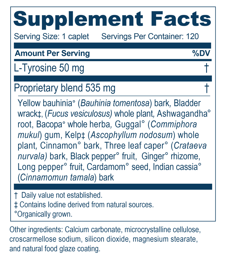 
                  
                    Thyro-M supplement facts by Ayush herbs herbal supplements
                  
                