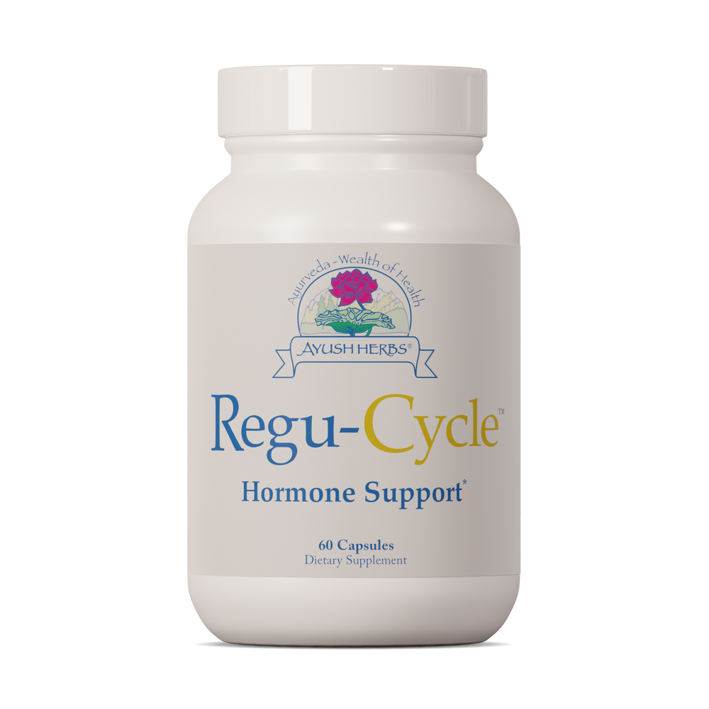 Regu-Cycle Bottle front by Ayush herbs herbal supplements