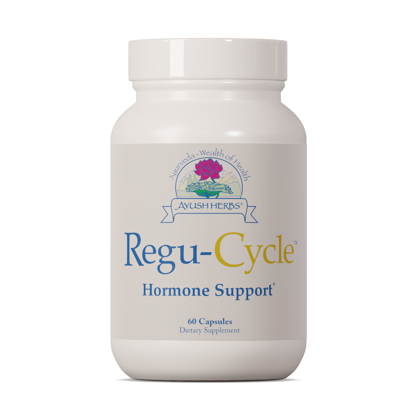 Regu-Cycle Bottle front by Ayush herbs herbal supplements
